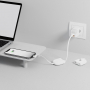 Кабель Xoopar ICE-R с ретрактором 2 в 1, разъёмы USB-C и Lightning, 60 Вт, белый