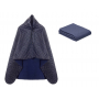 Плед-пончо 2-в-1 Cappy с капюшоном и мешком, темно-синий