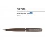 Ручка металлическая шариковая Sienna, софт-тач, коричневая