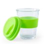 Стакан DURNOX с силиконовой крышкой, прозрачный с зеленым