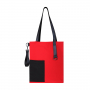 Шоппер Superbag Color, красный с чёрным