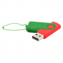 Флешка Designer To Go 2.0 USB, 16Gb, красная с зеленым