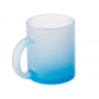 Стеклянная матовая кружка с градиентом для сублимации Омбре, синяя