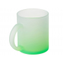Стеклянная матовая кружка с градиентом для сублимации Омбре, зеленое яблоко