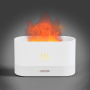 USB арома увлажнитель воздуха Flame со светодиодной подсветкой - изображением огня, белый