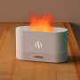 USB арома увлажнитель воздуха Flame со светодиодной подсветкой - изображением огня, белый