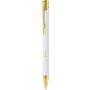 Ручка KOSKO SOFT GOLD MIRROR, белая