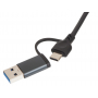 USB-хаб Command с коннектором 2-в-1 USB-C и USB-A, 2.0/3.0