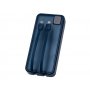 Внешний аккумулятор со встроенными кабелями Фрэйм Про, быстрая зарядка, 20000мач, темно-синий