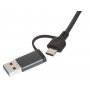 USB-хаб Command с коннектором 2-в-1 USB-C и USB-A, 2.0/3.0