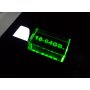 Флеш-накопитель прямоугольной формы под гравировку 3D логотипа, зеленый, с нанесением
