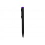 Ручка металлическая шариковая Taper Metal soft-touch, черная с фиолетовым