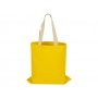 Сумка для шопинга Steady хлопковая с парусиновыми ручками, 260 г/м2, желтая