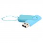 Флешка Designer To Go 2.0 USB, 16Gb, голубая с бирюзовым