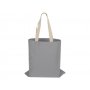 Сумка для шопинга Steady хлопковая с парусиновыми ручками, 260 г/м2, серая