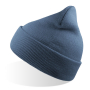 Шапка вязаная двойная Wind-S, голубая