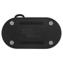 Складная зарядная станция с беспроводной зарядкой Flashport, 15 Вт, черная