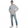 Толстовка с капюшоном без молнии, унисекс, серебристая