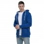 Толстовка-кенгуру с капюшоном на молнии New Gen 320, унисекс, ярко-синяя
