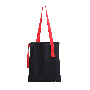 Шоппер Superbag black с ремувкой 4sb, чёрный с красным