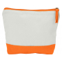 Косметичка хлопковая Cotton, оранжевая, вид спереди