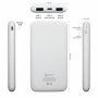 Внешний аккумулятор Bplanner Power 2 ST, софт-тач, белый