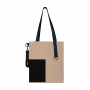 Шоппер Superbag Color, бежевый с чёрным