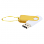 Флешка Designer To Go 2.0 USB, 16Gb, белая с желтым