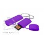 Силиконовая флешка на 16 Гб, овальная, темно-фиолетовая