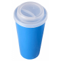 Пластиковый стакан Happy Cup, 400 мл, синий, с крышкой