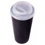Пластиковый стакан Happy Cup, 400 мл, чёрный, с крышкой