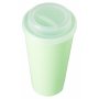 Пластиковый стакан Happy Cup, 400 мл, зелёный, с крышкой