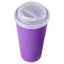 Пластиковый стакан Happy Cup, 400 мл, фиолетовый, с крышкой