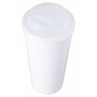 Пластиковый стакан Happy Cup, 400 мл, белый, с крышкой