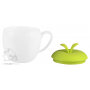 Кружка Яблочко с силиконовой крышкой, открытая