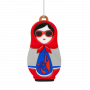 Ёлочная игрушка Матрёшка с узорами
