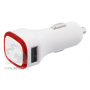Автомобильное зарядное устройство TWINPOWER с 2-мя разъёмами USB, красное