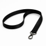 Лента для бейджа Flat, с карабином, черная