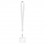 Ланъярд с бейджем ZIP LANYARD, белый, общий вид