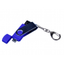 Флешка с разъемом Micro USB 3-in-1 TypeC, синяя