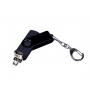 Флешка с разъемом Micro USB 3-in-1 TypeC (цветной корпус), черная