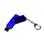 Флешка с разъемом Micro USB 3-in-1 TypeC (цветной корпус), синяя