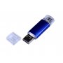 Флешка c дополнительным разъемом Micro USB 3-in-1 TypeC 3.0, синяя