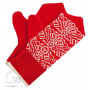 Варежки Целый год в ажуре, красные