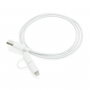 Кабель 2 в 1 с лицензированным MFi разъемом Apple Lightning