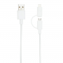 Кабель 2 в 1 с лицензированным MFi разъемом Apple Lightning