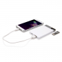 Зарядное устройство с USB–флешкой на 8 ГБ, 2500 mAh, белое