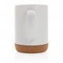 Керамическая кружка с пробковым основанием, 280 мл, белая