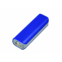 Универсальное зарядное устройство power bank прямоугольной формы, синее