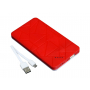 Универсальное зарядное устройство power bank Rombic 4000 mAh, красное, с проводом
